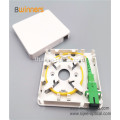 ซ็อกเก็ตสายเคเบิลใยแก้วนำแสงขนาดเล็ก 1 พอร์ตแผ่นใยแก้วนำแสงแบบ FTTH กล่อง SC ซ็อกเก็ตไฟเบอร์ออปติกแผง